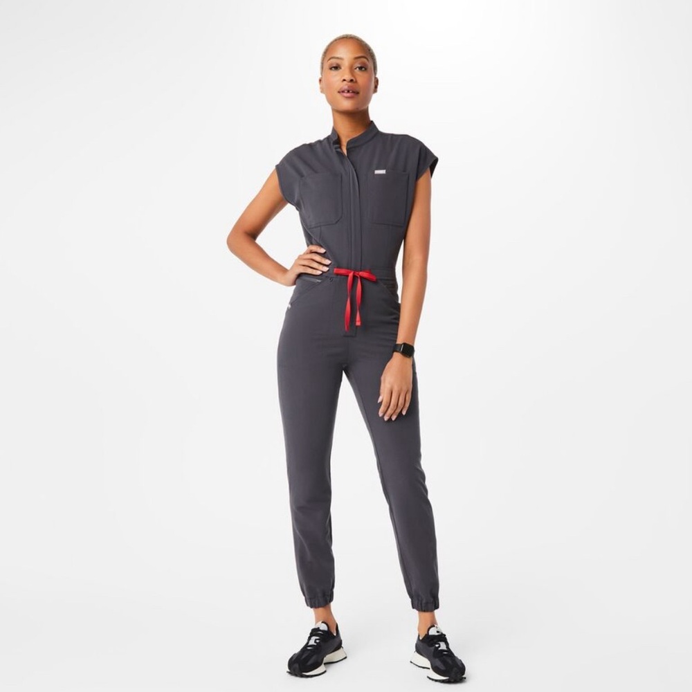 Figs Charcoal Scrub Jumpsuit XS